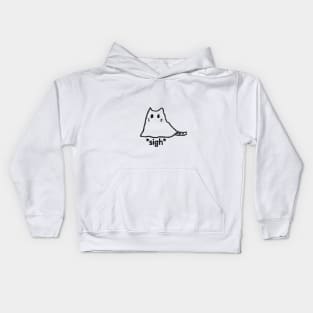 Cat sigh black Kids Hoodie